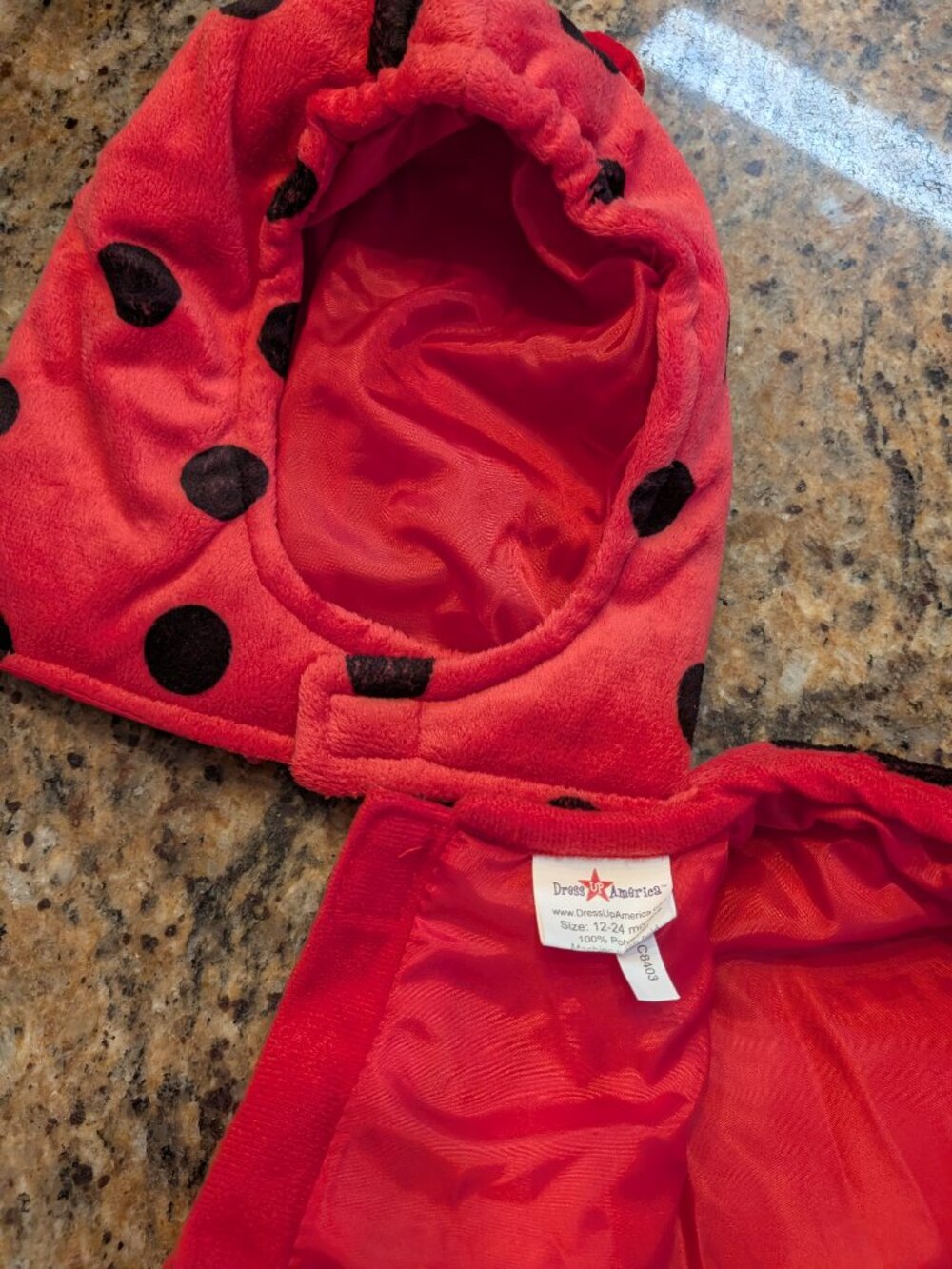 Dress Up America Ladybug Costume- 12-24 Months - Picture 4 of 4
